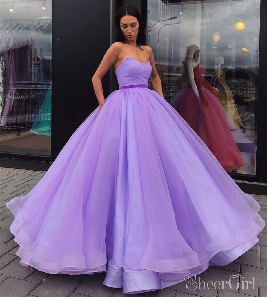 Elegant A-line Tiered Prom Dress,Simple Prom Gown Y6367 – Simplepromdress