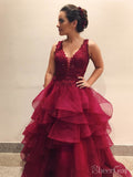 Sky Blue Ruffle Skirt Prom Dresses Sweet 16 Princess Graduation Dress APD3216-SheerGirl