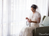 Sleek Lace Illusion Sweet Heart Neckline Short Sleeves Mermaid Wedding Dress AWD1692-SheerGirl