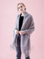 Bufanda suave de invierno, chales de lana elegantes lila con borlas WJ0015 