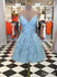 Spaghetti Strap Homecoming Dresses Jacquard V Neck Short Prom Dress ARD1691-SheerGirl