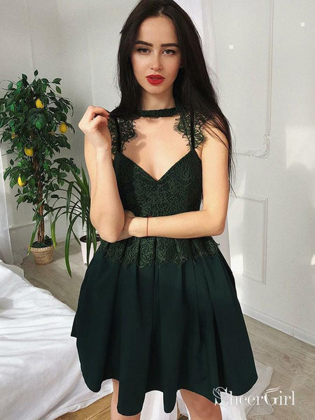 green emerald velvet dress Black and Green Sweetheart Tulle with Lace Formal Dress, A-line Lace-u –  Cutedressy main image 1