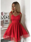Spaghetti Strap Red Short Prom Dress Mini Chic Homecoming Dress ARD1850-SheerGirl