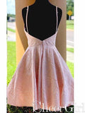 Spaghetti Strap V-neck Homecoming Dresses Cheap Graduation Dress ARD2392-SheerGirl
