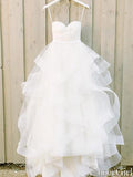 Spaghetti Strap Wedding Dresses Ivory Multi-Layered Bridal Dress AWD1600-SheerGirl