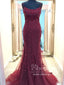 Spaghetti Straps Mermaid Prom Dresses Backless Lace Up Pageant Formal Dress ARD2604