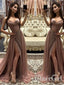 Spaghetti Straps Rose Gold Cheap Long Evening Prom Dresses, Evening Party Prom Dress,homecoming dresses ARD2463