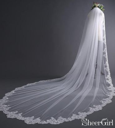 Spanish Vintage-Inspired Cathedral Mantilla Veil ACC1069-SheerGirl