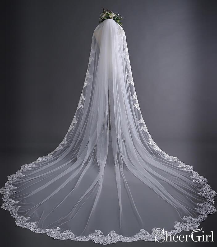 Spanish Vintage-Inspired Cathedral Mantilla Veil ACC1069-SheerGirl