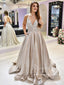 Sparkly Ball Gown with Spaghetti Straps V Neckline  Long Prom Dress ARD2592