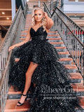 Sparkly Dots High-Low Layered Tulle Prom Dresses Homecoming Dress ARD2709-SheerGirl