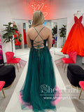 Sparkly Lace Prom Dresses Long Appliqued Formal Maxi Dress with High Slit ARD2701-SheerGirl