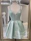 Sparkly Simple Short Prom Dress V Neck Homecoming Dress ARD2655