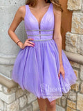 Sparkly Tulle Short Graduation Dress Backless Homecoming Dresses ARD2823-SheerGirl