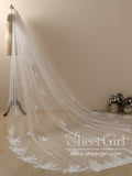 Starfish Lace Cathedral Veil Bridal Veil Wedding Veil ACC1186-SheerGirl