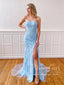 Strapless Appliqued Mermaid High Slit Long Prom Dress with Sweep Train ARD2617