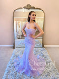Strapless Appliqued Mermaid Sparkly Long Prom Dress ARD2733-SheerGirl