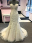 Strapless Beaded Wedding Dresses Trumpet Lace Sweetheart Wedding Gowns SWD0069