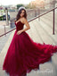 Strapless Burgundy Prom Dresses Cheap Plus Size Maroon Quinceanera Dresses APD3455