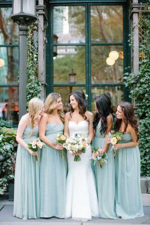 Strapless Long Bridesmaid Dresses Cheap Plus Size Simple Bridesmaid Dresses ARD1146-SheerGirl