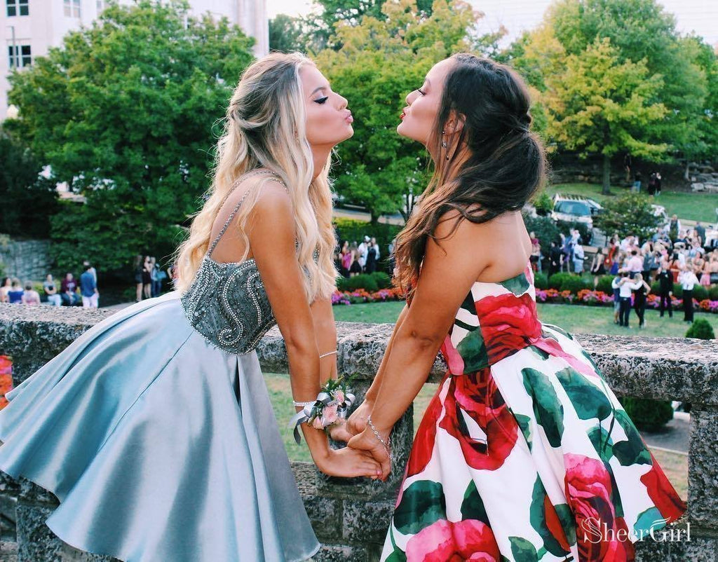 homecoming dresses not strapless Strapless Sweetheart Neck Satin Cheap Homecoming Dresses APD2761