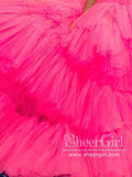 Strapless Ruffle Tulle High Low Mermaid Tiered Simple Prom Dress ARD2607-SheerGirl