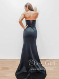 Strapless Satin Mermaid Prom Dress with High Slit Prom Gown ARD2687-SheerGirl