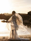 Strapless See Through Mermaid Wedding Gown Sweetheart Neck Boho Wedding Dress AWD1952