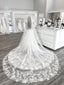 Stunning Floral Lace with Sequins Cathedral Veil Bridal Veil Wedding Veil ACC1179