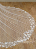 Stunning Flower Lace Cathedral Veil Bridal Veil Wedding Veil ACC1192-SheerGirl
