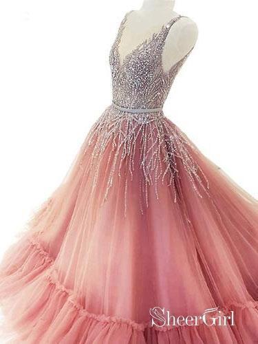 Sweet 15 Quinceanera Dresses Ombre Beaded Tulle Unique Prom Dresses APD3459 Sweet 15 Quinceanera Dresses Ombre Beaded Tulle Unique Prom Dresses APD3459