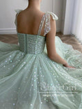 Sweetheart Lace Mint Green Tea Length Prom Dress Homecoming Dress with Pockets ARD2771-SheerGirl