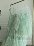 Sweetheart Lace Mint Green Tea Length Prom Dress Homecoming Dress with Pockets ARD2771-SheerGirl