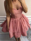 Sweetheart Neck A Line Homecoming dresses Růžové mini koktejlové šaty ARD1500 