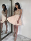 Sweetheart Neck Beaded Nude Homecoming Dresses Short Prom Dress ARD1354
