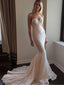 Sweetheart Neck Lace Mermaid Wedding Dresses Vintage Trumpet Wedding Dress AWD1249