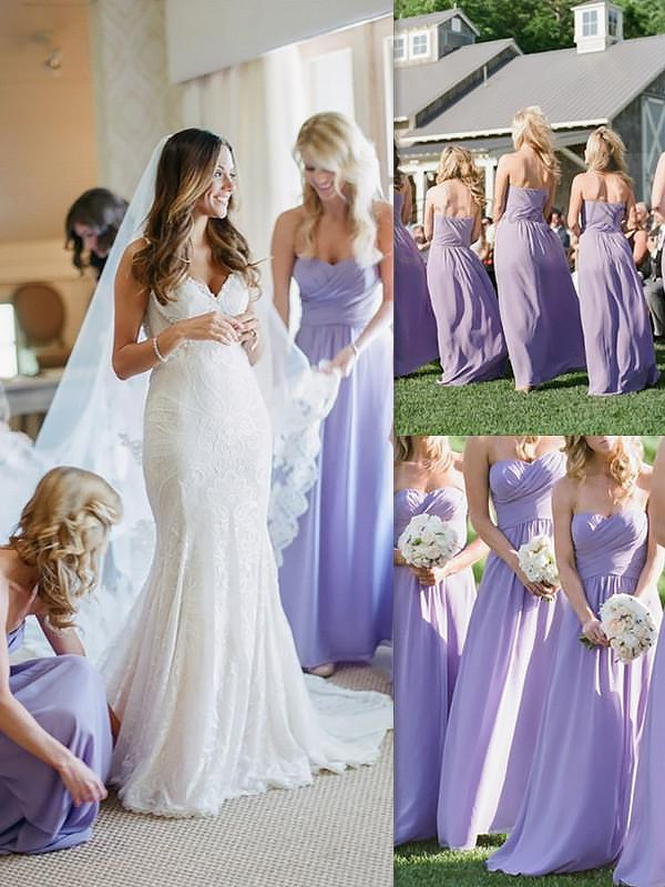 Cheap Lavender Off The Shoulder Mermaid Sweep Train Bridesmaid Dress –  Rjerdress