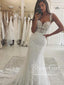 Sweetheart Neck Off-The-Shoulder Straps Mermaid Wedding Dress with Chapel Train AWD1831