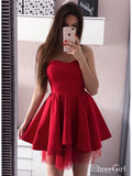 Sweetheart Neck Red Mini Homecoming Dresses Simple Short Prom Dress ARD1732-SheerGirl