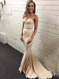 Sweetheart Neck Satin Mermaid Prom Dresses Cheap Nude Pageant Formal Dress ARD1417-SheerGirl