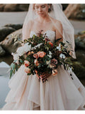 Sweetheart Neck Wedding Dresses Beaded Bodice Wedding Gowns AWD1321-SheerGirl