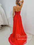 Sweetheart Neckline Strapless Ball Gown Prom Dress with High Slit ARD2665-SheerGirl