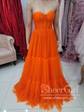 Sweetheart Neckline Strapless Tulle Dress Corset Bodice Prom Dress ARD2668-SheerGirl