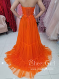 Sweetheart Neckline Strapless Tulle Dress Corset Bodice Prom Dress ARD2668-SheerGirl