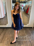 Sweetheart Neckline Velvet Bodice Homecoming Dresses Lace Up Short Prom Dress ARD2633-SheerGirl