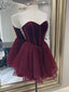 Sweetheart Neckline Velvet Bodice Homecoming Dresses Lace Up Short Prom Dress ARD2633