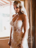 Sweetheart Neckline Vintage Lace Mermaid Wedding Dress AWD1818-SheerGirl