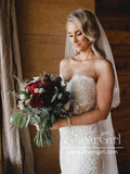 Sweetheart Neckline Vintage Lace Mermaid Wedding Dress AWD1818-SheerGirl