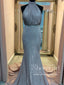 Tango Glitter Mermaid Prom Gown with Pleated Bodice Halter Neck Sweep Train Long Prom Dress ARD2588