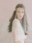 Traditional Drop Veil Blusher Wedding Veil with Crystal Headpiece ACC1055